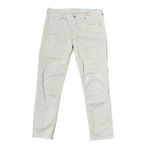 AG Adriano Goldschmied Cream The Prima Crop Cigarette Jeans - Picture 1 of 5